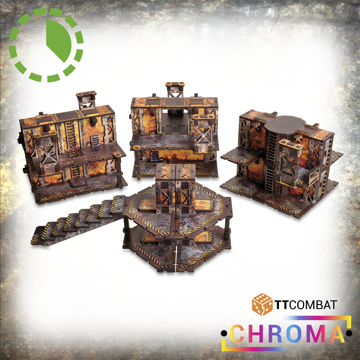 Décors MDF Pour Jeux De Miniatures 28mm - Deux Moulins à Vent + Une Grange - TTCOMBAT - À Monter Et Peindre