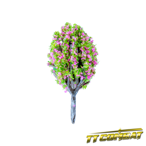 Pink Flowering Poplar Tree Plastic 4cm (10)