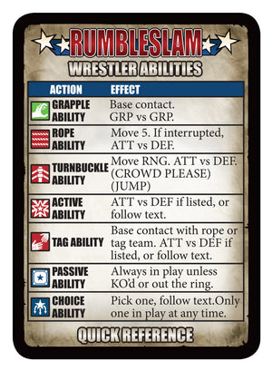 RUMBLESLAM Quick Reference Cards